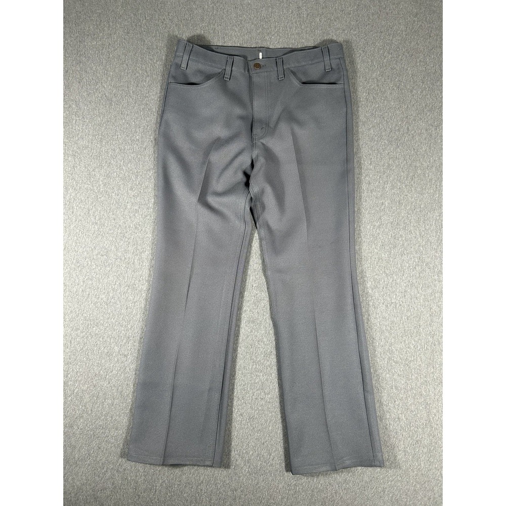 Vintage Levi's‎ 10517 Bootcut Pants 35x30 USA Black Gold Tab Poly Slacks
